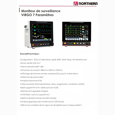Moniteur de surveillance Virgo 7 paramètres